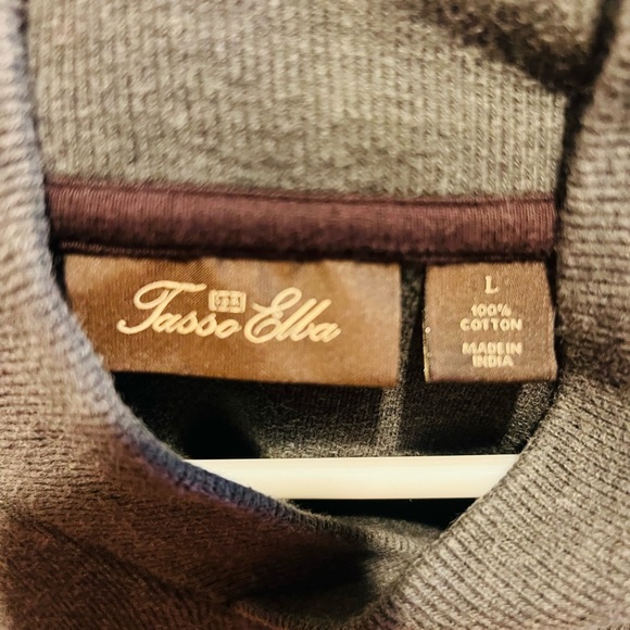 Tasso Elba cotton gray pullover sweater size Large men's - Picture 2 of 2